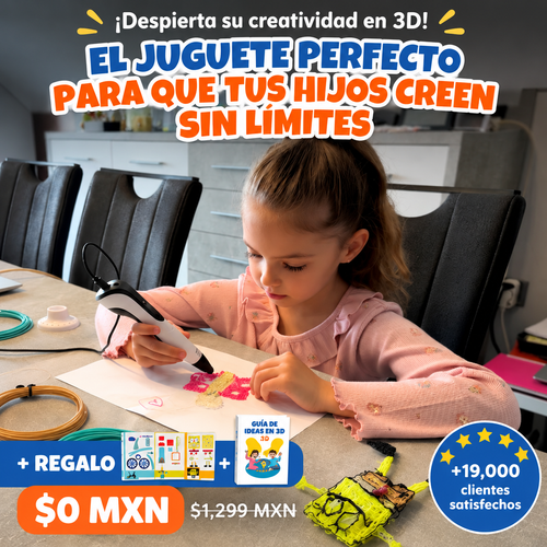 Pluma 3D para Crear Dibujos con Filamentos de Colores.